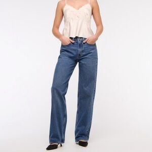 Abercrombie mid rise slouchy jeans